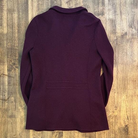 Talbots 100% Merino Wool Three-Button Blazer Sweater Purple Women’s Size XSmall - Picture 9 of 9